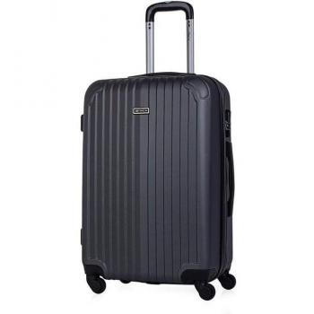 Itaca Sevron Maleta Mediana Rígida ABS 4 Ruedas Color Antracita Candado de Combinación 66 cm T71560
