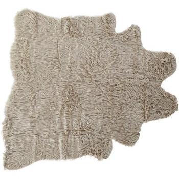 Alfombra poliéster pelos beige