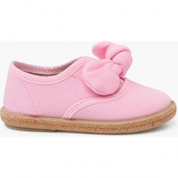 Zapatillas de lona de bebé niña con suela de yute Pisamonas