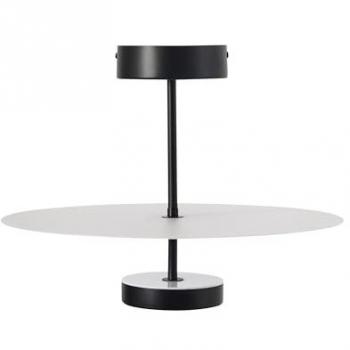 Lámpara colgante moderna Afram con anillo de luz LED integrado en metal negro