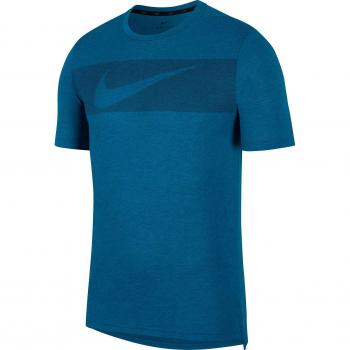 Nike M Nk BRT Top SS Hpr Dry GFX Camiseta, Hombre, Green Abyss/htr/Obsidian, S