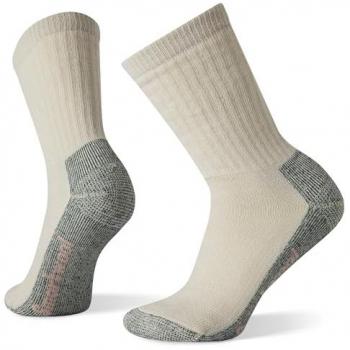 Smartwool Calcetines Classic Hike Full Cushion Crew para mujer en color blanco y verde, tamaño L