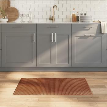 Alfombra rectangular de bambú marrón 60x100 cm para sala de estar, dormitorio y salón
