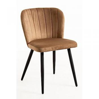 Silla Comedor LUK Terciopelo Marrón Claro