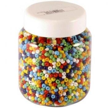 Abalorios de Vidrio Rocalla Opaques - Mezcla de Colores - Diámetro 5 mm - Bote de 500 g