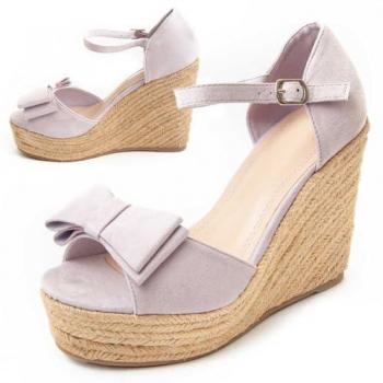 Sandalia Cuña De Esparto para Mujer Montevita Spartsum9 92399 Morado Talla: 38
