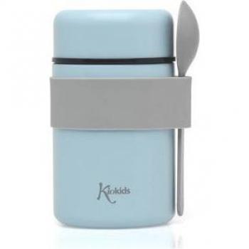 Termo Papillero Acero Inoxidable 500ml con Cuchara Azul