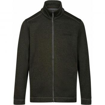 Regatta Branton II Full-Zip Knit Effect Marl Fleece Forro Polar, Hombre, Verde Oscuro, Medium