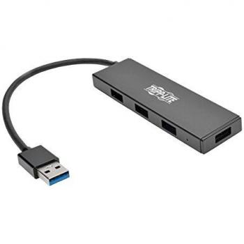 Tripp Lite 4-Port Portable Slim USB 3.0 Super speed Hub with Built In Cable