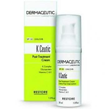Dermaceutic K Ceutic - Crema reparadora postratamiento - Crema revitalizadora protectora y humectante postratamientos estéticos - FPS 50 UVA/UVB protección solar completa - 30 ml