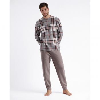 ADMAS MAGNIFIC Pijama Manga Larga Tartan para Hombre