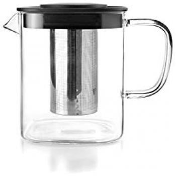 Hervidor con filtro Square 600 ml - Borosilicato y Acero Inoxidable 18/10