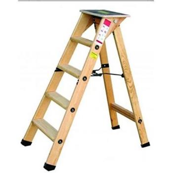 Escalera Profesional de Madera 3 Peldaños con Balda