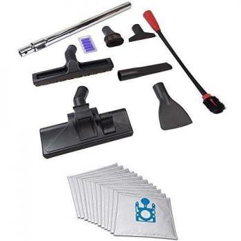 sauglos Paquete de. 7 Aspiradora Boquillas + 35 mm Tubo Cromado + aspirador Aroma Incluye 20 cepillo apto para aspiradora Bosch Alpha/Silence BBS 2140 Sauglos-Paket & 10 Staubsaugerbeutel
