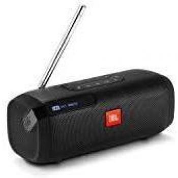 JBL Tuner Radio Portátil DAB/DAB+ - Altavoz portátil Bluetooth con radio FM y MP3, hasta 8 h de radio digital, inalámbrico, negro