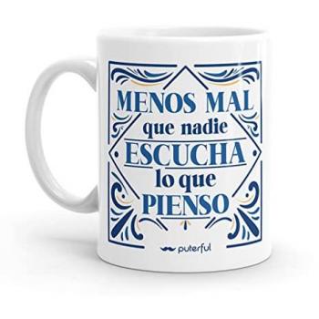 Taza Original Menos Mal Patio Andaluz - Resistente al Microondas y Lavavajillas