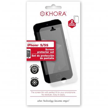 Khora KH-21421 - Set De 2 Protectores De Pantalla Para Iphone 5 / 5S