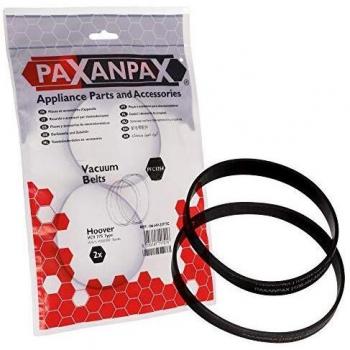 Paxanpax PFC1254, Vacuum Cleaner Belts Fits Hoover WR71, WR01001 Series 'VC9 775' Type Pack of 2, Black