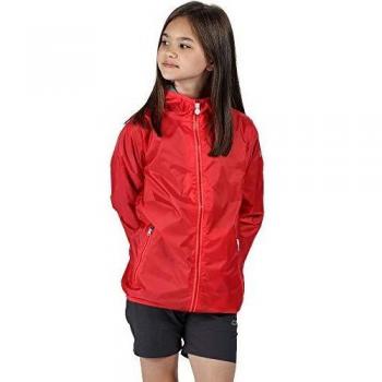 Regatta Lever II - Chaqueta Ligera e Impermeable con Capucha, para niños, Color Coral Blush, Talla 3-4