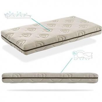 Ecus Kids Organic Colchón de Cuna, Beige, 137x 67 x 12 cm
