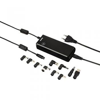 Hama - Universal portátil Fuente de alimentación Unit, 90 W, 100-240 MB/s, 12/22 MB/s, 50/60 Hz, Negro