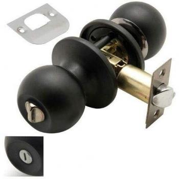 Wolfpack 3030565 Pomo Puerta Wolfpack Con Condena Negro Para Baños