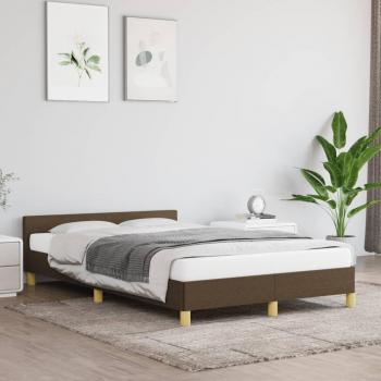 Cabecero de cama tapizado en tela marrón oscuro 120x190 cm