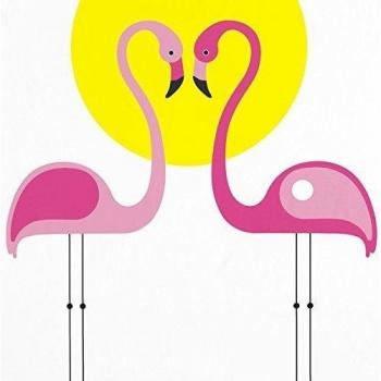 David Delfin Pink Flamingos - Juego de sábanas, 270 x 230 cm