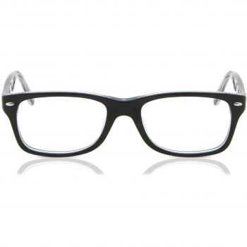 SmartBuy Kids Rectangle Full Rim Plastic Prescription Glasses - Black - Size 48 - Blue Light Block Available