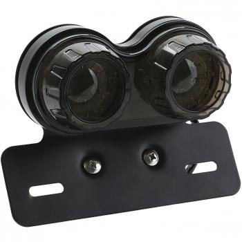 CICMOD Luz Universal para Motocicleta 3 en 1 Luz Trasera, Intermitente y Iluminación de Placa con Soporte de Matrícula
