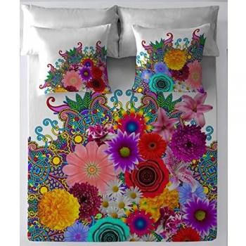 Icehome S2801133 Juego de Sábanas Snora, Cama de 135, Multicolor, 210 x 270 cm