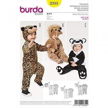 Burda patrón Carnaval combinación Animales, Papel, Color Blanco, 19 x 14 x 0,5 cm