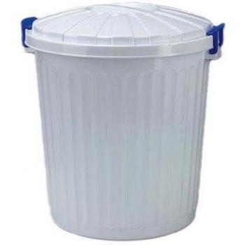 Denox DEN077 Cubo Óscar 43 litros, Blanco, ø420x480 mm