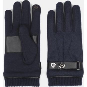 Lottusse - Guantes de lana azul marino