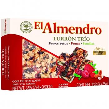 El Almendro Turrón Trio Frutos Rojos - 112 gr