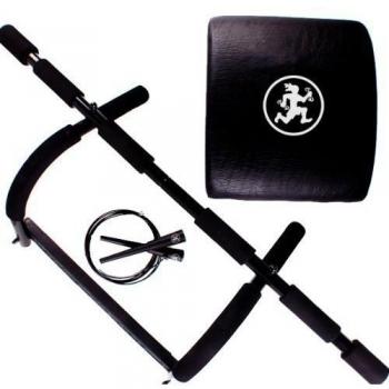 Functional Fitness Mobile WOD Essentials Kit - Jump Rope, Back Pad, Pull Up Bar