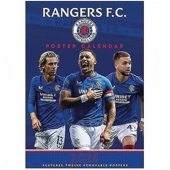 Calendario de pared Rangers FC 2024 A3 Azul Royal/blanco/rojo One Size