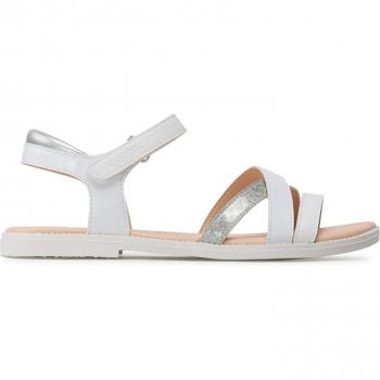 Sandalias Niña Geox J Sandal Karly Girl, color blanco, características: diseño cómodo, suela antideslizante, cierre ajustable, material transpirable y ligero