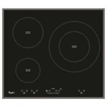 Placa de Inducción Whirlpool ACM 332 BA con 3 Zonas y Bisel Negro