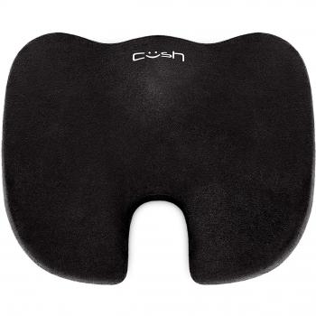 Cojín para asiento Cush Comfort antideslizante con espuma viscoelástica - Cojín para silla con alineamiento vertebral para aliviar el dolor de espalda