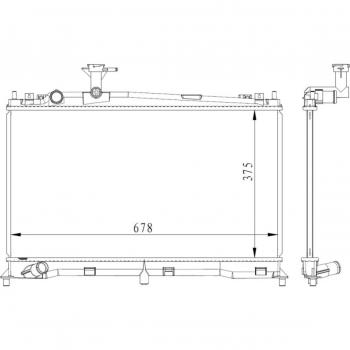 Radiador de refrigeración del motor NRF 53411 para MAZDA 6 Station Wagon (GY)