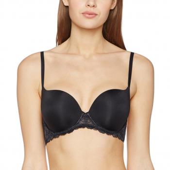 Soutien-gorge push-up Dorina Claire con máximo volumen, almohadillas extra gruesas, 3/4 taza, negro