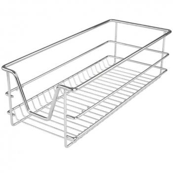Cajón telescópico Jago® para armario de cocina, ancho de 30/40/50/60 cm, cromado, incluye guías y rieles telescópicos, set a elegir
