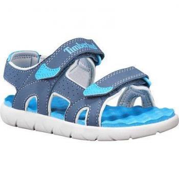 Timberland Perkins Row 2-Strap, Sandalias de Punta Descubierta Unisex Niños, Azul