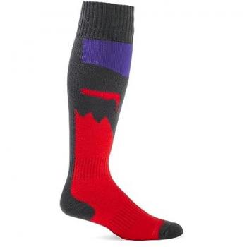 FOX Calcetines de motocross 180 Flora Gris-Rojo, Unisex Adulto, Talla S