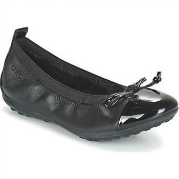Geox Piuma Girls' Black Ballerina Flats