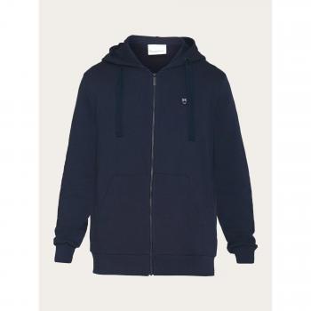 Zip-Up Hoodie with Kangaroo Badge by KnowledgeCotton Apparel