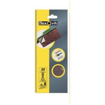 Pliego de lija Velcro 93x230 mm, grano 8, paquete de 10