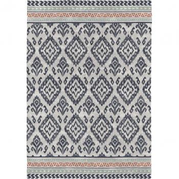 Alfombra de algodón Rania en tono azul decorativa de 80x150 cm - Edición exclusiva