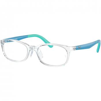 Ray-Ban Kids RY1613D Asian Fit Eyeglasses, Color 3938, Clear Frame, Size 49, Blue Light Blocking Available
